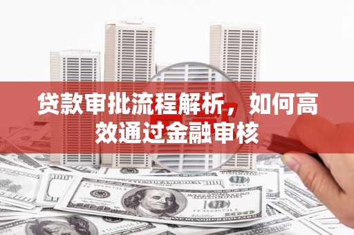 枣庄贷款审批流程解析，如何高效通过金融审核
