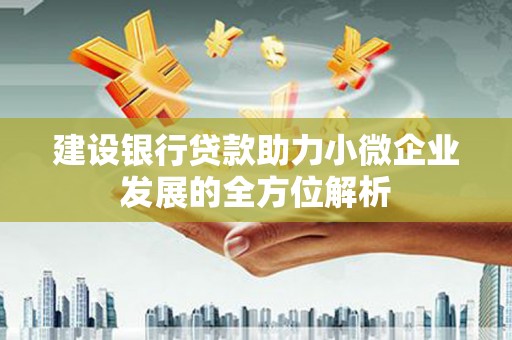 枣庄建设银行贷款助力小微企业发展的全方位解析